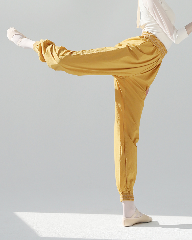 *Wrinkle Warm-up Pants [Mustard]