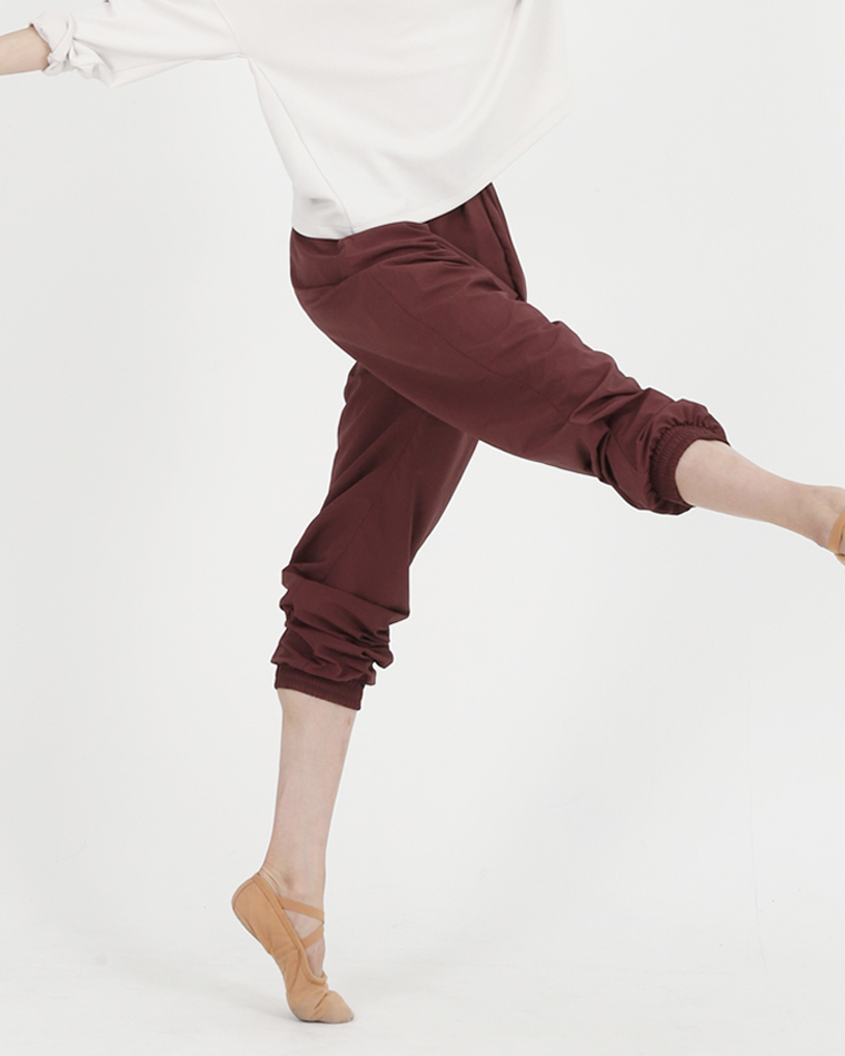 *Wrinkle Warm-up Pants [Wine] Korea