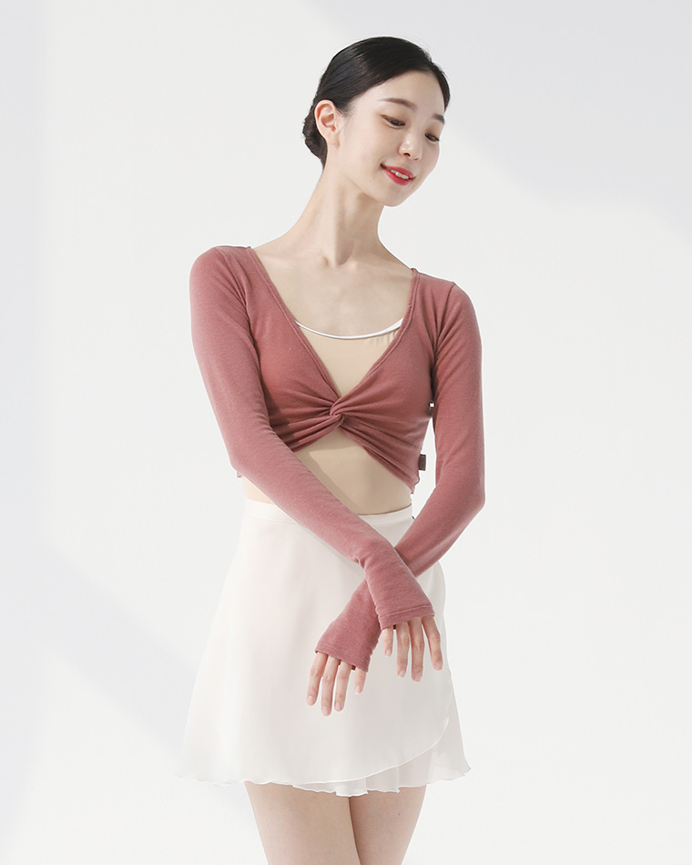 Twisted Crop Tee [Dusty Rose]