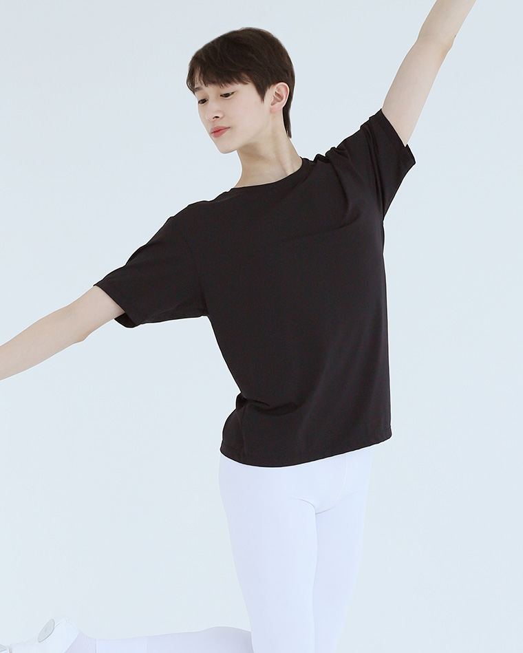 male) light relax T-shirt [Black]