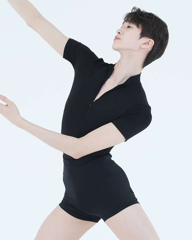 male) China Zip up Leotard [Black]