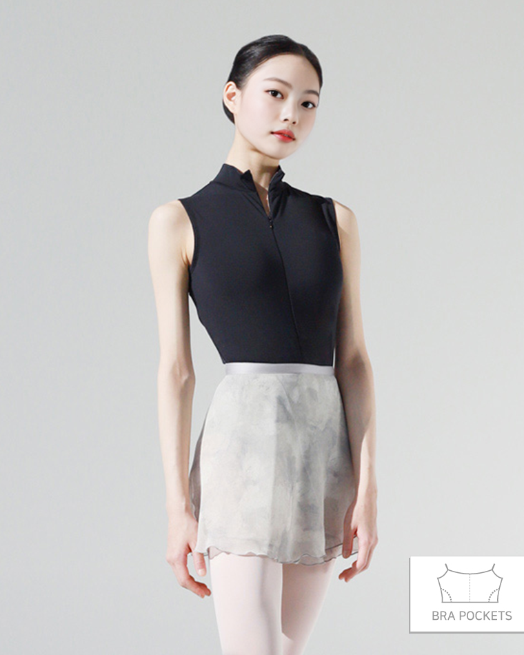 Front Zip Leotard [Black] Korea