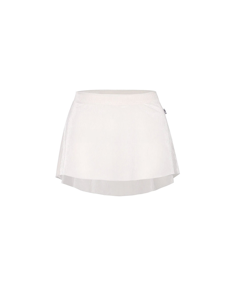 Degas Slim Pull-On Skirt [Off-white]