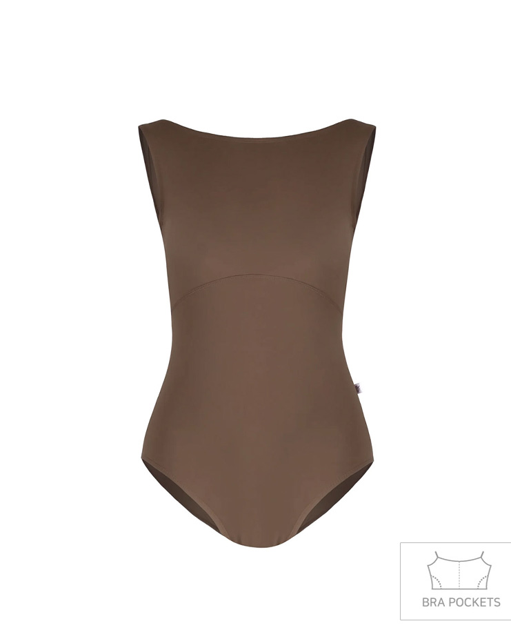 Sleeveless Aria Leotard [mocca brown]
