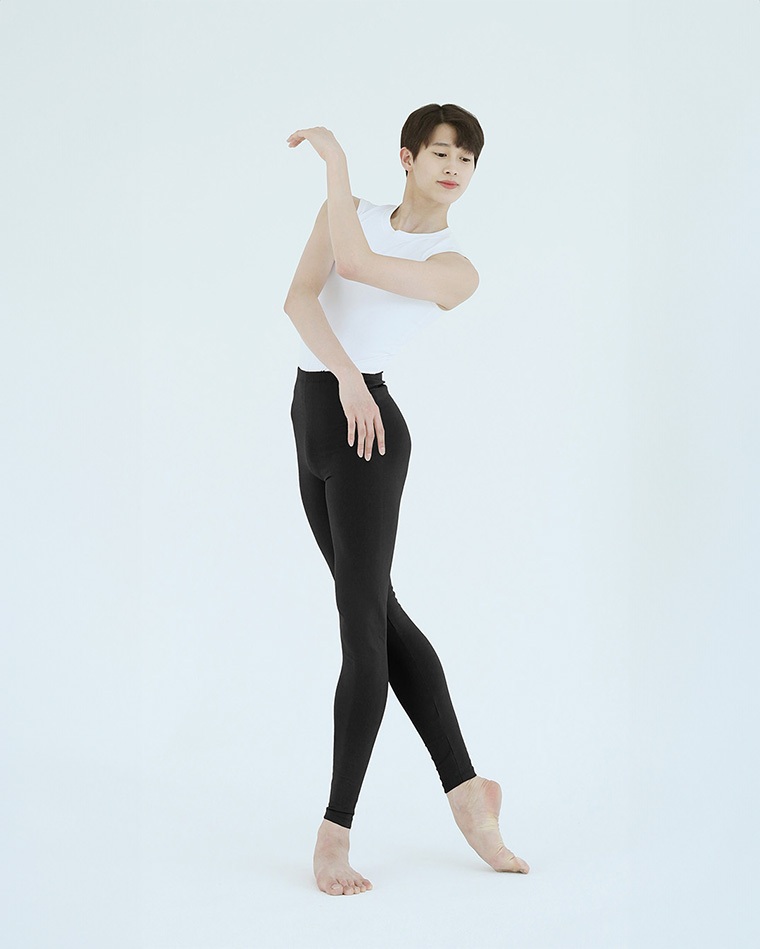 [Men's] Footless Tights 9-part [Black]
