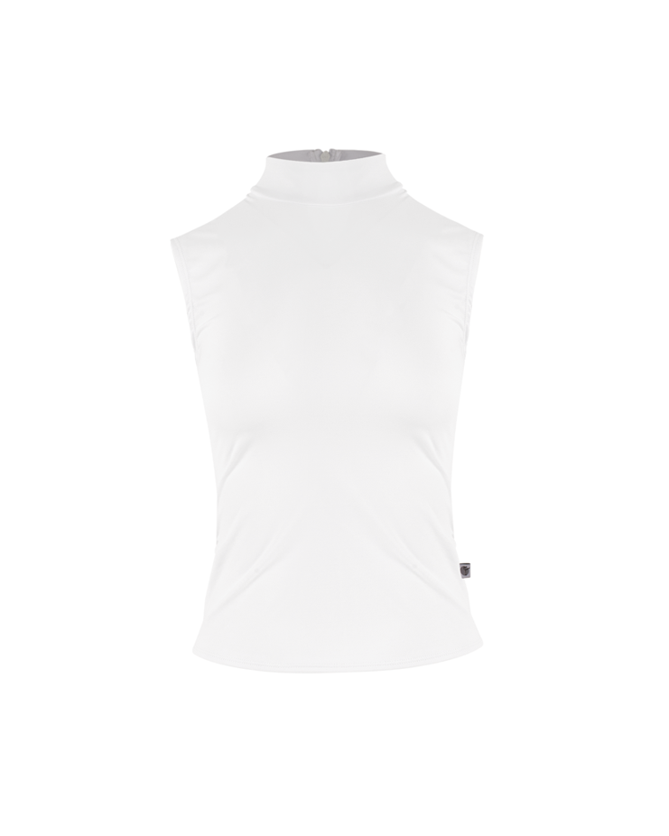 Sleeveless Highneck T-shirt [White] Korea