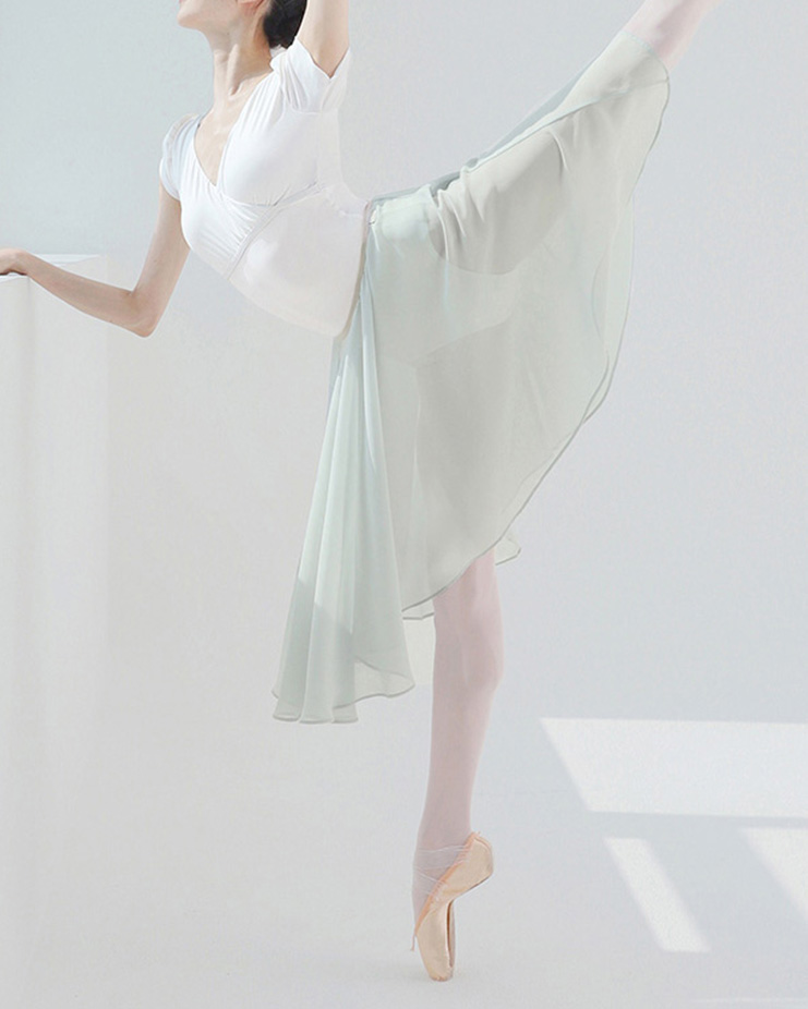 360-degree rehearsal skirt [ash green] Korea