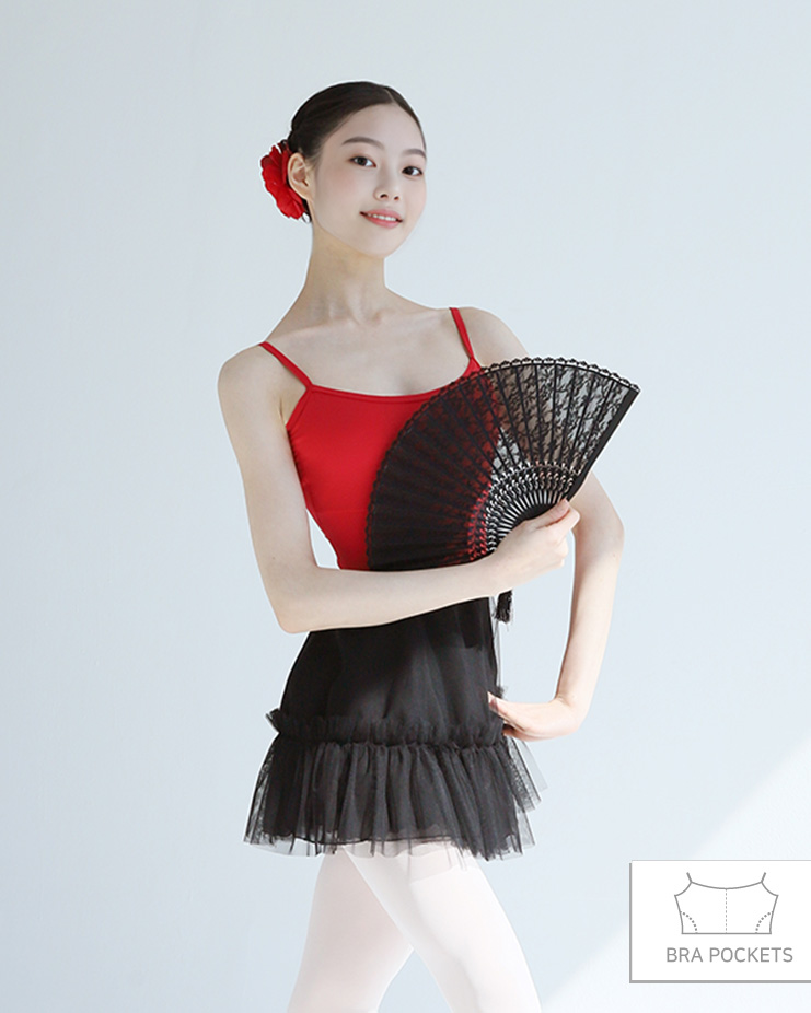 Royal Camisole Leotard [Hot Chili]
