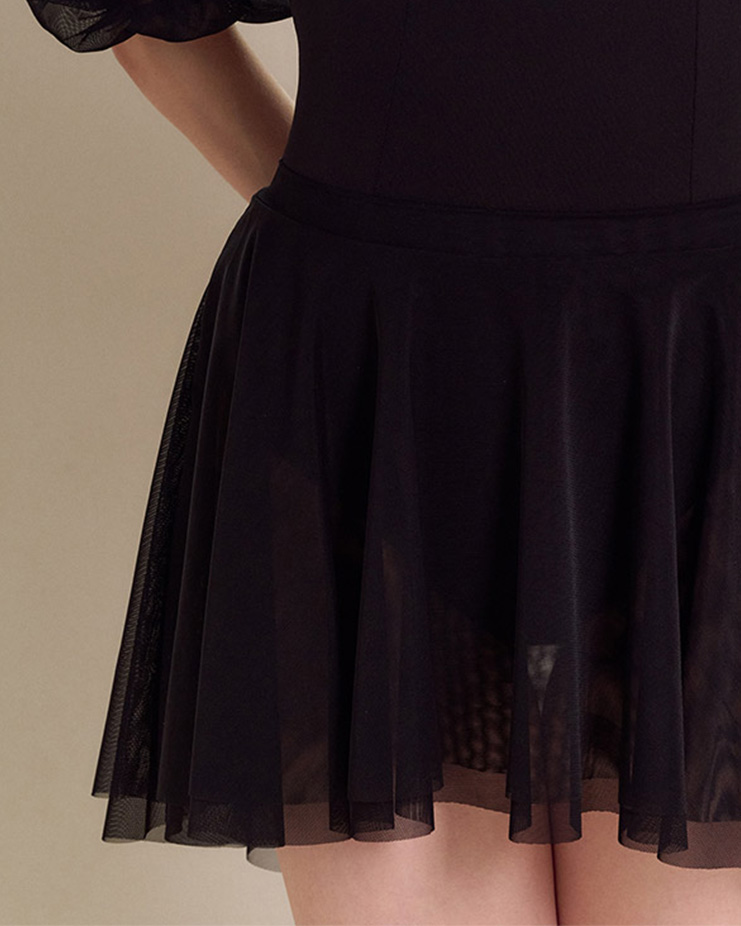 Elsa Pull-on Skirt [Black] Korea