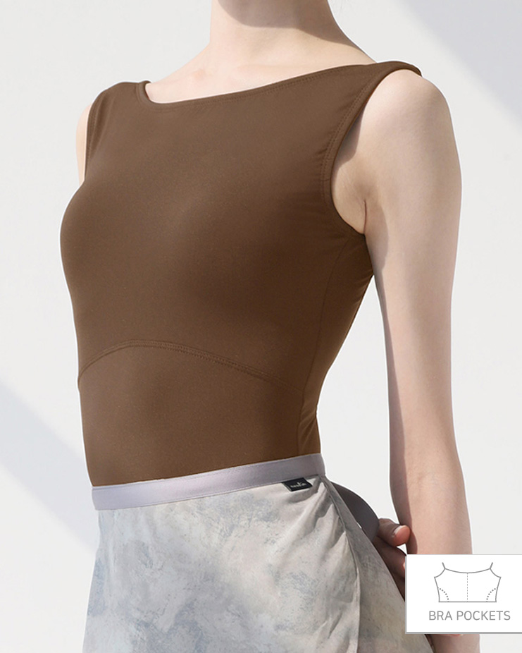 Sleeveless Aria Leotard [mocca brown]