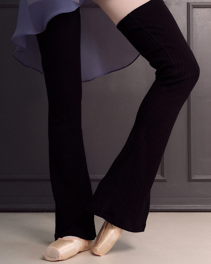 Flare leg warmers [Black] Korea