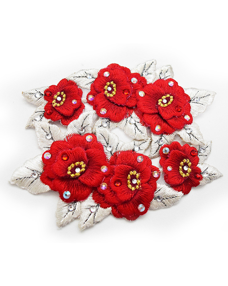 Flower embroidery patch (2colors)