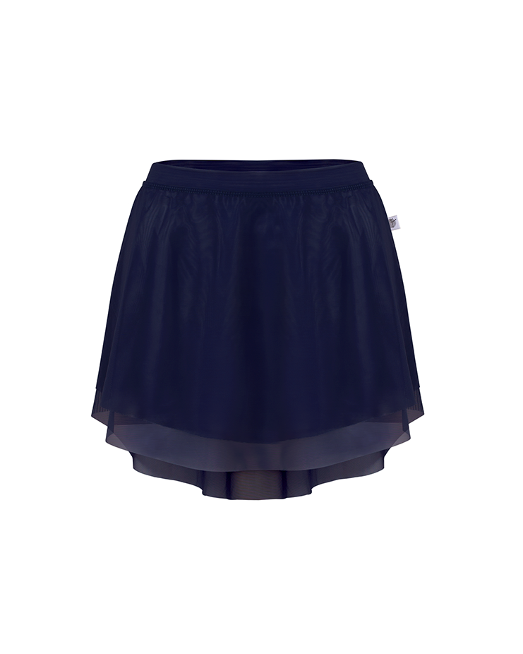 Silhouette Slit Pull-On Skirt [Navy]