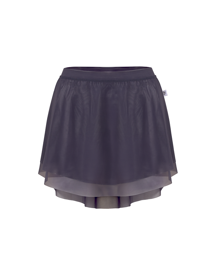 Silhouette Slit Pull-On Skirt [Blue Gray]