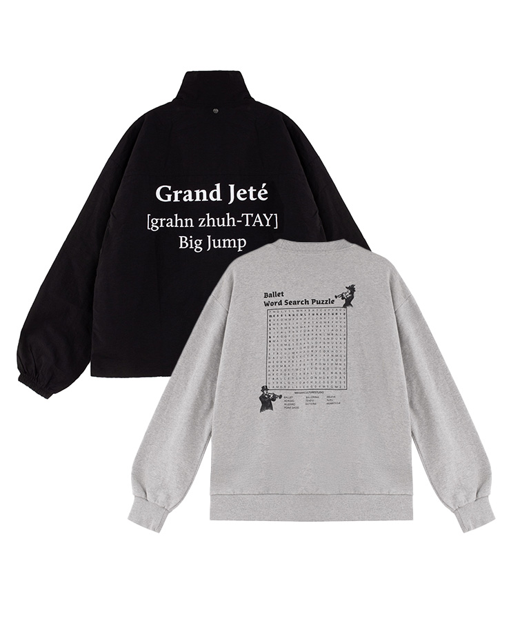 Grand jete Windbreaker + Search Puzzle Sweatshirt SET Korea