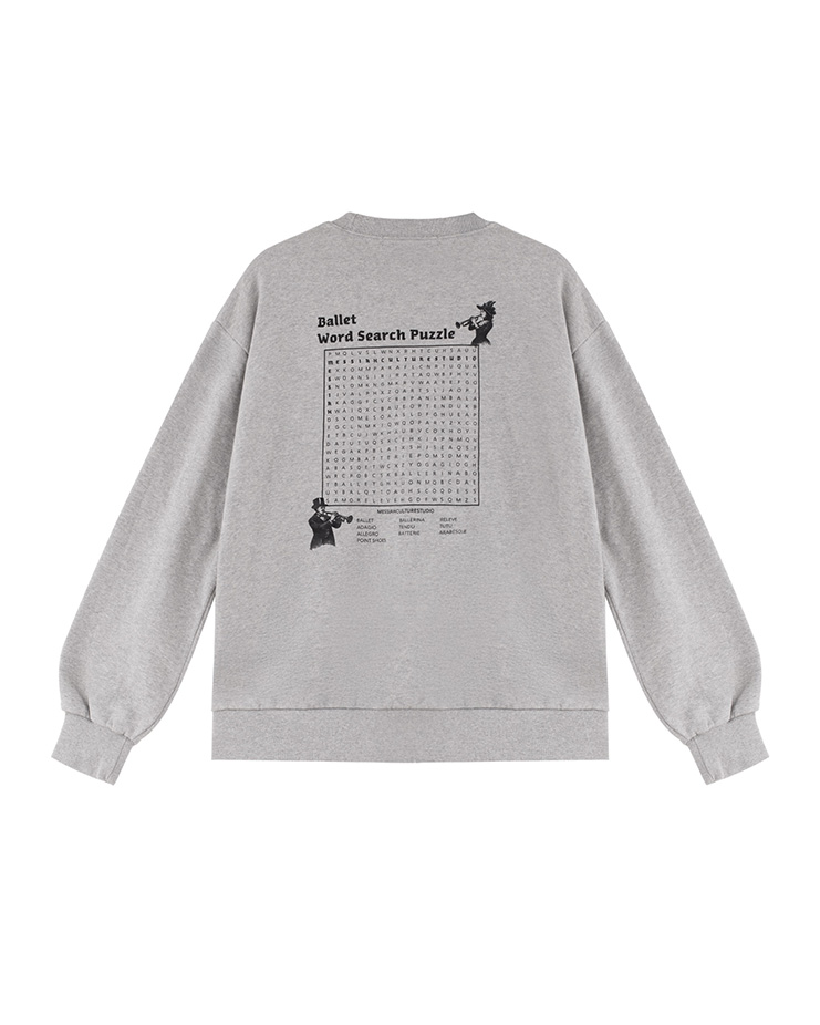 Search Puzzle Sweatshirt [Melange Gray]