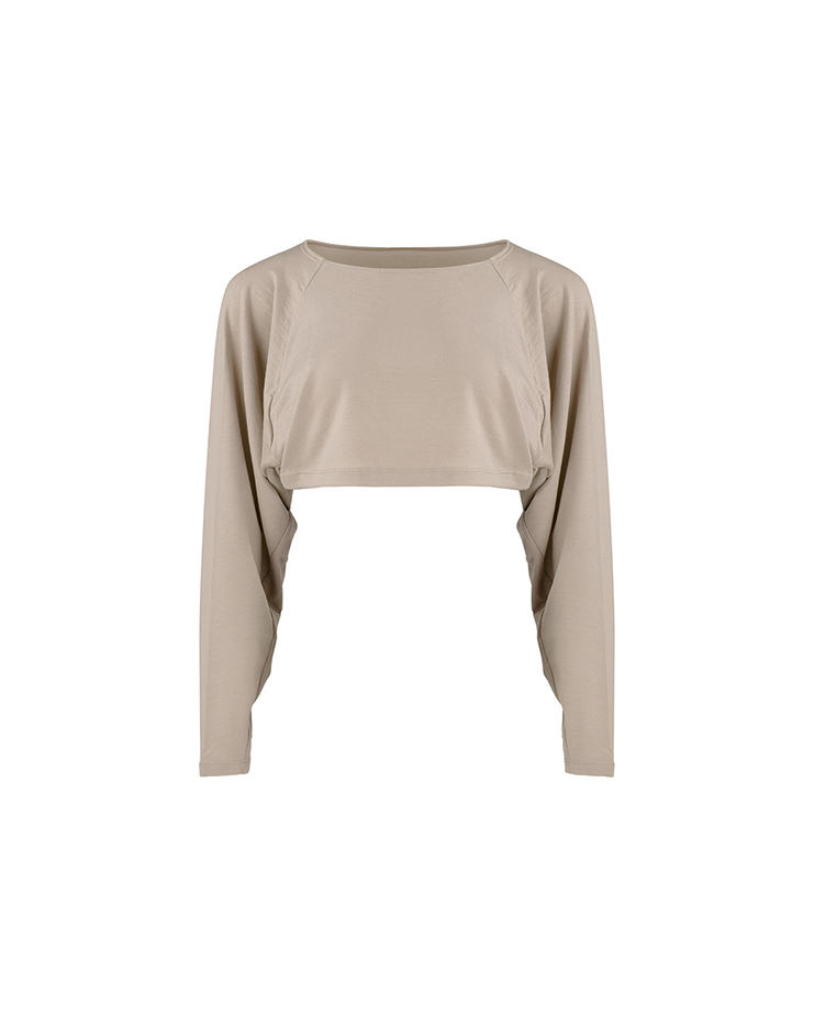 Relaxed Crop Top [Oatmeal] Korea