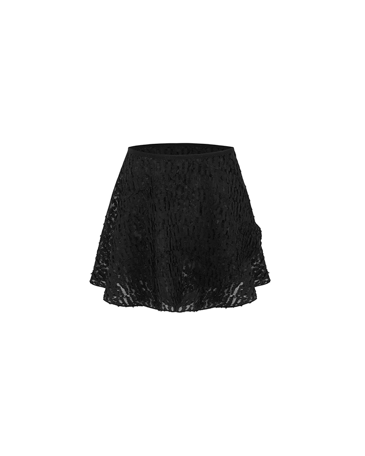 Boyle Wrap Skirt [Shine Black]