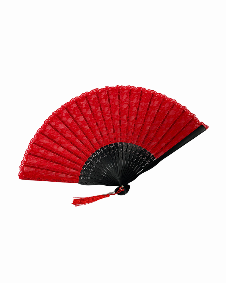 *Esmeralda folding fan [Red]