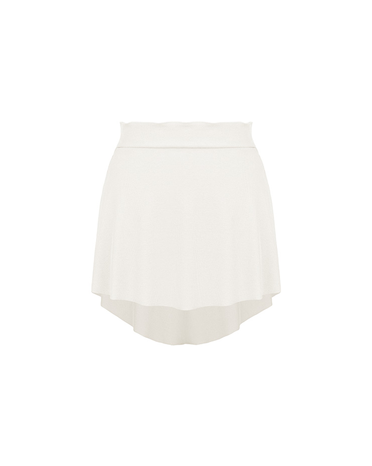 Aeroflow Ribbed Wrap Skirt [Off White]