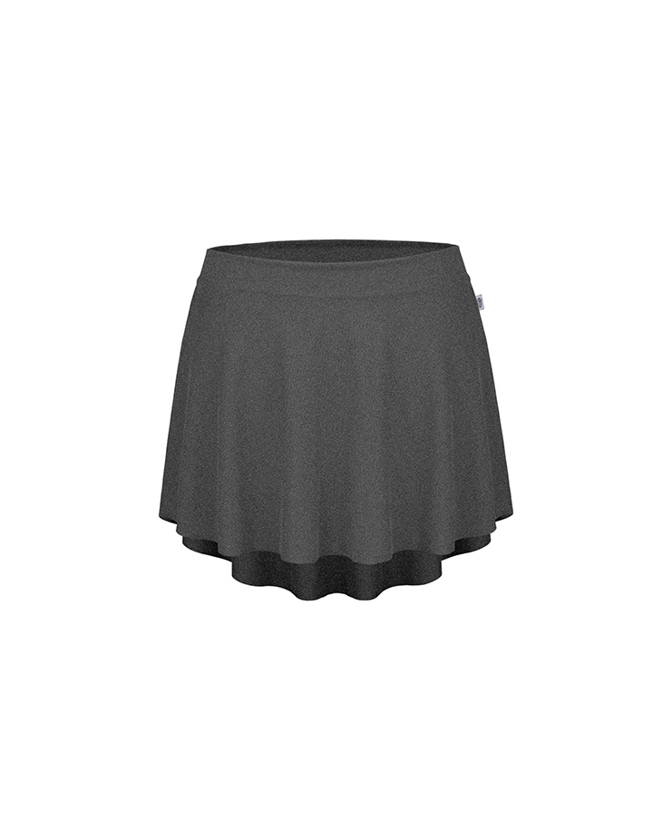 Aeroflow Ribbed Pull-On Skirt [Rough Black]