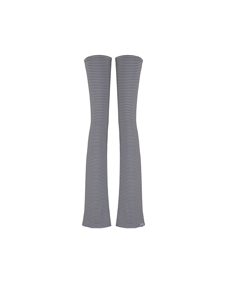 Natural Stripe Leg Warmers [Sky Blue]