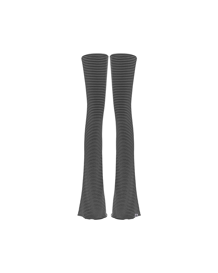 Natural Stripe Leg Warmers [Black]