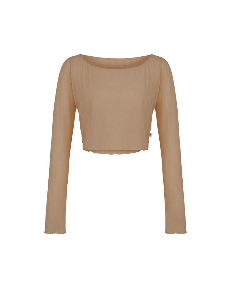 Glow Flare Mesh Top [Sandglow]