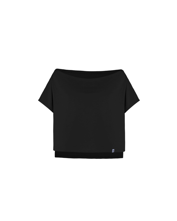 Boat Neck Dolman Sleeve [Ebony]
