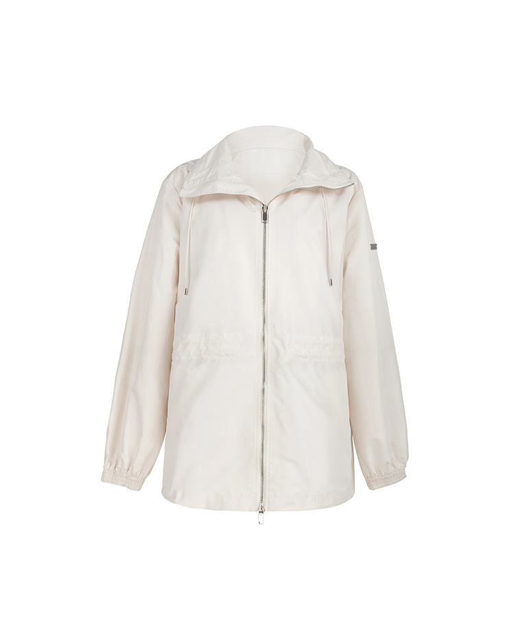 Hidden-Hood Midi Jacket [Butter]